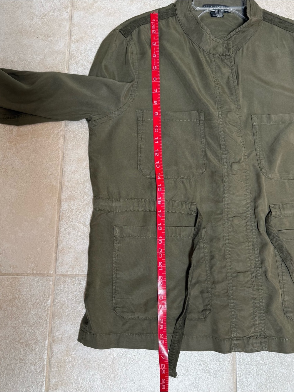Social Standard by Sanctuary olive green military field jacket size XL - Picture 4 of 7